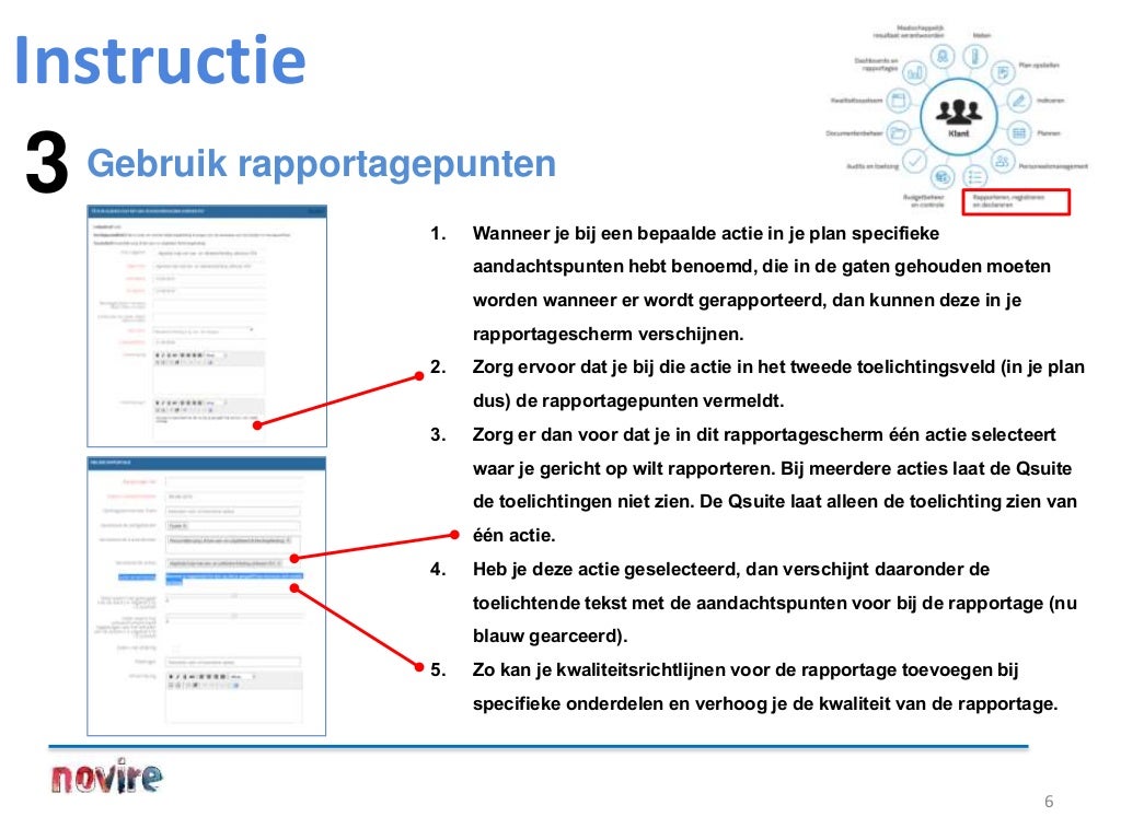 Instructie Qsuite | Hoe kan ik rapporteren op doelen?