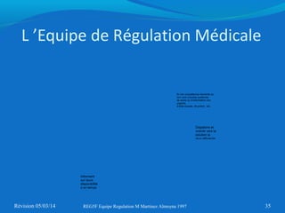 L ’Equipe de Régulation Médicale

Si non compétence réoriente ou
non vers d’autres systèmes
de soins ou d’information non
...