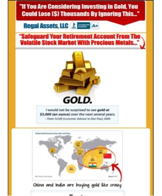 Regal assets review - Gold IRA rollover investment guide, options and Advice