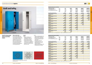 Garderobenschrank ropero

frei Haus

Garderobenschrank ropero auf Sockel

Ideal für Dauernutzer.
Oder bei viel Platzbedarf.

ab 322,00 €

Alles drin. Alles dran.
Wer den ropero täglich nutzt,
freut sich über viel Raum und
eine Extraablage für Hüte, Helme
und Accessoires. Auf Sockel
schließt der Schrank mit dem
Boden ab. Auf Füßen lässt er
Raum für die Bodenreinigung.
Je nach Bedarf wählt man
zwischen drei unterschiedlichen
Verschließmöglichkeiten.

Ausführung je Abteil
1 fest eingebauter Hutboden
1 Metall-Kleiderstange
mit 3 verschiebbaren Kleiderhaken

2

Höhe 1800 mm/Tiefe 500 mm
1-abteilig
2-abteilig
Modell (Abteilbreite 200 mm)
GS1111120
GS1111220
Schrankbreite mm
200
400
Preis in €
153,00
217,00
Modell (Abteilbreite 250 mm)
GS1111125
GS1111225
Schrankbreite mm
250
500
Preis in €
165,00
243,00
Modell (Abteilbreite 300 mm)
GS1111130
GS1111230
Schrankbreite mm
300
600
Preis in €
179,00
268,00
Modell (Abteilbreite 350 mm)
GS1111135
GS1111235
Schrankbreite mm
350
700
Preis in €
190,00
292,00
Modell (Abteilbreite 400 mm)
GS1111140
GS1111240
Schrankbreite mm
400
800
Preis in €
204,00
318,00
Modell (Abteilbreite 450 mm)
GS1111145
GS1111245
Schrankbreite mm
450
900
Preis in €
215,00
342,00
Modell (Abteilbreite 500 mm)
GS1111150
GS1111250
Schrankbreite mm
500
1000
Preis in €
229,00
369,00
Modell (Abteilbreite 600 mm)
GS1111160
GS1111260
Schrankbreite mm
600
1200
Preis in €
251,00
415,00
Optional Drehzylinder- oder Münzpfandschloss. Zubehör: Nummernschild siehe Seite 172.

ab 217,00 €

Details
Korpus
•	 Robuster Stahlkorpus mit
2-Komponenten-Pulverbeschichtung in vielen RALFarben (siehe Seite 198).
•	 Variabel planbare Komplettschränke mit 1 bis 5 Abteilen in
8 verschiedenen Abteilbreiten,
wahlweise auf Sockel oder auf
Füßen (150 mm).

Türen
•	 Türen mit Lüftungsschlitzen und
Etikettenrahmen. Wahlweise
links oder rechts angeschlagen,
Verstärkungsprofil an der Verschlussseite.
•	 Drehriegelverschluss für
Vorhängeschloss (bis 7 mm
Bügelstärke/nicht im Lieferumfang enthalten).
•	 Optional mit Drehzylinder- oder
Münzpfandschloss erhältlich.

Zusätzliche Varianten für Lüftungsschlitze in den Türen.
Bitte fragen Sie an.

170

Personal- und Sozialräume

2

Mauser – Der Bestellkatalog

3-abteilig
GS1111320
600
322,00
GS1111325
750
359,00
GS1111330
900
397,00
GS1111335
1050
434,00
GS1111340
1200
471,00
GS1111345
1350
509,00
GS1111350
1500
583,00
–
–
–

4-abteilig
GS1111420
800
431,00
GS1111425
1000
481,00
GS1111430
1200
529,00
GS1111435
1400
580,00
GS1111440
1600
651,00
–
–
–
–
–
–
–
–
–

5-abteilig
GS1111520
1000
656,00
GS1111525
1250
755,00
GS1111530
1500
817,00
–
–
–
–
–
–
–
–
–
–
–
–
–
–
–

4-abteilig
GS2111420
800
431,00
GS2111425
1000
481,00
GS2111430
1200
529,00
GS2111435
1400
580,00
GS2111440
1600
651,00
–
–
–
–
–
–
–
–
–

5-abteilig
GS2111520
1000
656,00
GS2111525
1250
755,00
GS2111530
1500
817,00
–
–
–
–
–
–
–
–
–
–
–
–
–
–

Garderobenschrank ropero auf Füßen
Ausführung je Abteil
1 fest eingebauter Hutboden
1 Metall-Kleiderstange
mit 3 verschiebbaren Kleiderhaken

1

Höhe 1800 mm/Tiefe 500 mm
1-abteilig
2-abteilig
Modell (Abteilbreite 200 mm)
GS2111120
GS2111220
Schrankbreite mm
200
400
Preis in €
153,00
217,00
Modell (Abteilbreite 250 mm)
GS2111125
GS2111225
Schrankbreite mm
250
500
Preis in €
165,00
243,00
Modell (Abteilbreite 300 mm)
GS2111130
GS2111230
Schrankbreite mm
300
600
Preis in €
179,00
268,00
Modell (Abteilbreite 350 mm)
GS2111135
GS2111235
Schrankbreite mm
350
700
Preis in €
190,00
292,00
Modell (Abteilbreite 400 mm)
GS2111140
GS2111240
Schrankbreite mm
400
800
Preis in €
204,00
318,00
Modell (Abteilbreite 450 mm)
GS2111145
GS2111245
Schrankbreite mm
450
900
Preis in €
215,00
342,00
Modell (Abteilbreite 500 mm)
GS2111150
GS2111250
Schrankbreite mm
500
1000
Preis in €
229,00
369,00
Modell (Abteilbreite 600 mm)
GS2111160
GS2111260
Schrankbreite mm
600
1200
Preis in €
251,00
415,00
Optional Drehzylinder- oder Münzpfandschloss. Zubehör: Nummernschild siehe Seite 172.

Mauser – Der Bestellkatalog

3-abteilig
GS2111320
600
322,00
GS2111325
750
359,00
GS2111330
900
397,00
GS2111335
1050
434,00
GS2111340
1200
471,00
GS2111345
1350
509,00
GS2111350
1500
583,00
–
–
–

Personal- und Sozialräume

171

Personal- und Sozialräume Garderobenschrank ropero

Personal- und Sozialräume Garderobenschrank ropero

Groß und luftig.

1

2
Jahre
Garantie

 