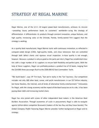 regal marine case study