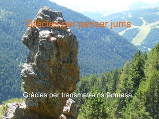 Gràcies per transmetre’ns fermesa.
Gràcies per pensar junts
 