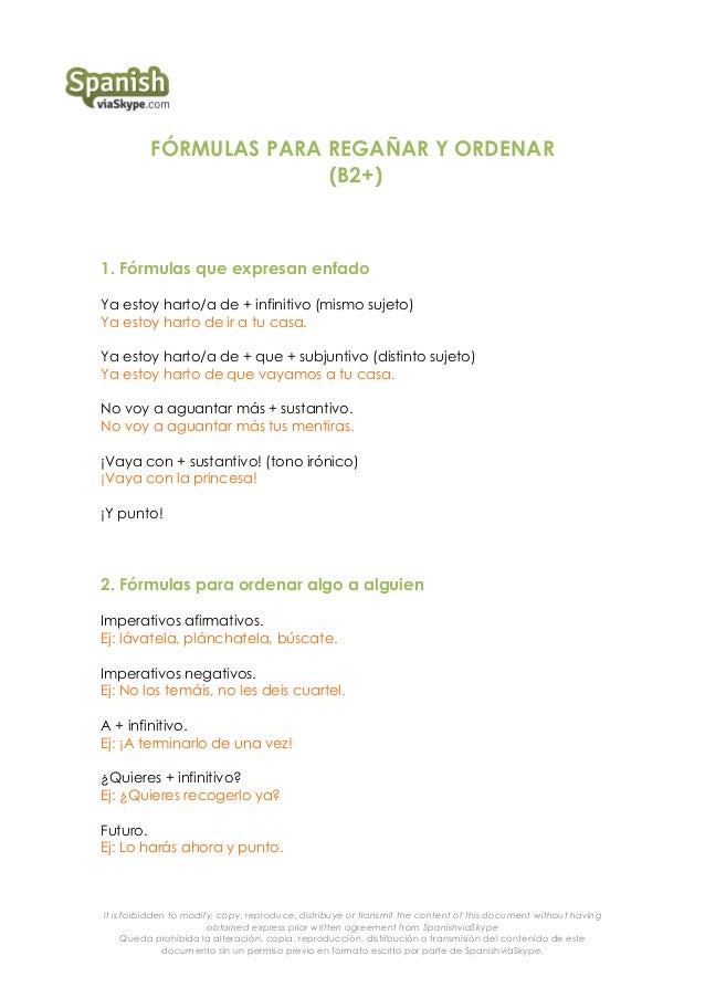 How to tell someone off and give orders in Spanish