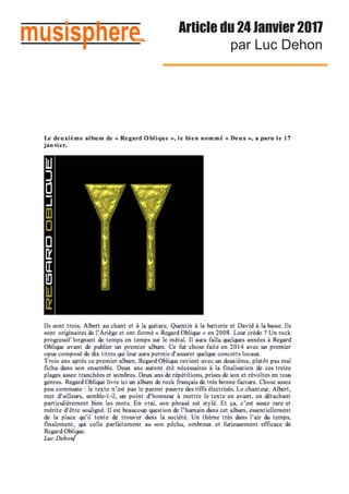 Article du 24 Janvier 2017
par Luc Dehon
 