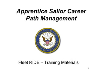 Apprentice Sailor Career Path Management Fleet RIDE – Training Materials 