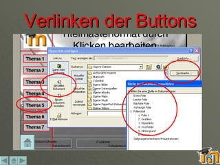Verlinken der Buttons 