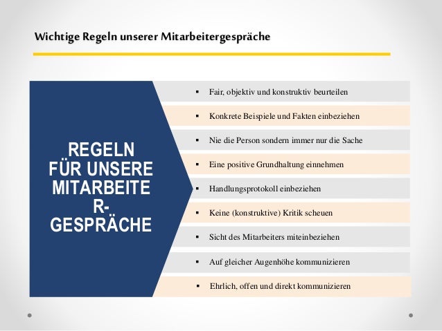 Regelung Von Mitarbeitergesprachen