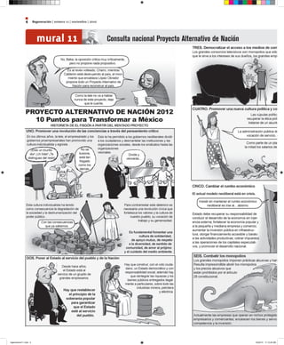 Regeneración | número 11 | noviembre | 20104
mural 11 Consulta nacional Proyecto Alternativo de Nación
regeneracion11.indd 4 10/22/10 11:13:45 AM
 