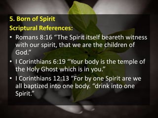 3. Born of the WordScriptural References:I Corinthians 4:15 “For in Christ Jesus I have begotten you  through the gospel.”I Peter 1:23 “Being born again, not of corruptible seed but of incorruptible, by the word of God.”Through hearing the gospel, the Word of Life, the Life-giving seed is planted in the heart. If the soil is right and conditions are suitable, the seed will germinate and grow. This compares with James 1:18, “The word of truth.”