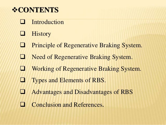 Disadvantages Of Regenerative Braking Systems