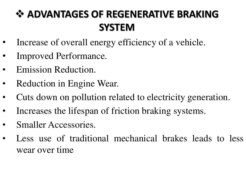 Regenerative braking system