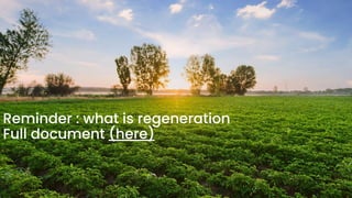 Reminder : what is regeneration
Full document (here)
 
