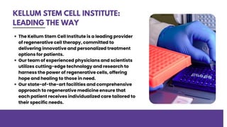 Regenerative Cells Pioneering the Future of Medicine | PPTX