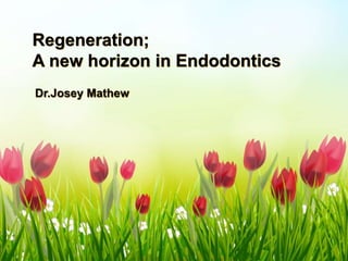 Regeneration;
A new horizon in Endodontics
Dr.Josey Mathew
 