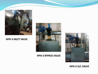 HPH-3 INLET VALVE
HPH-3 BYPASS VALVE
HPH-3 O/L VALVE
 