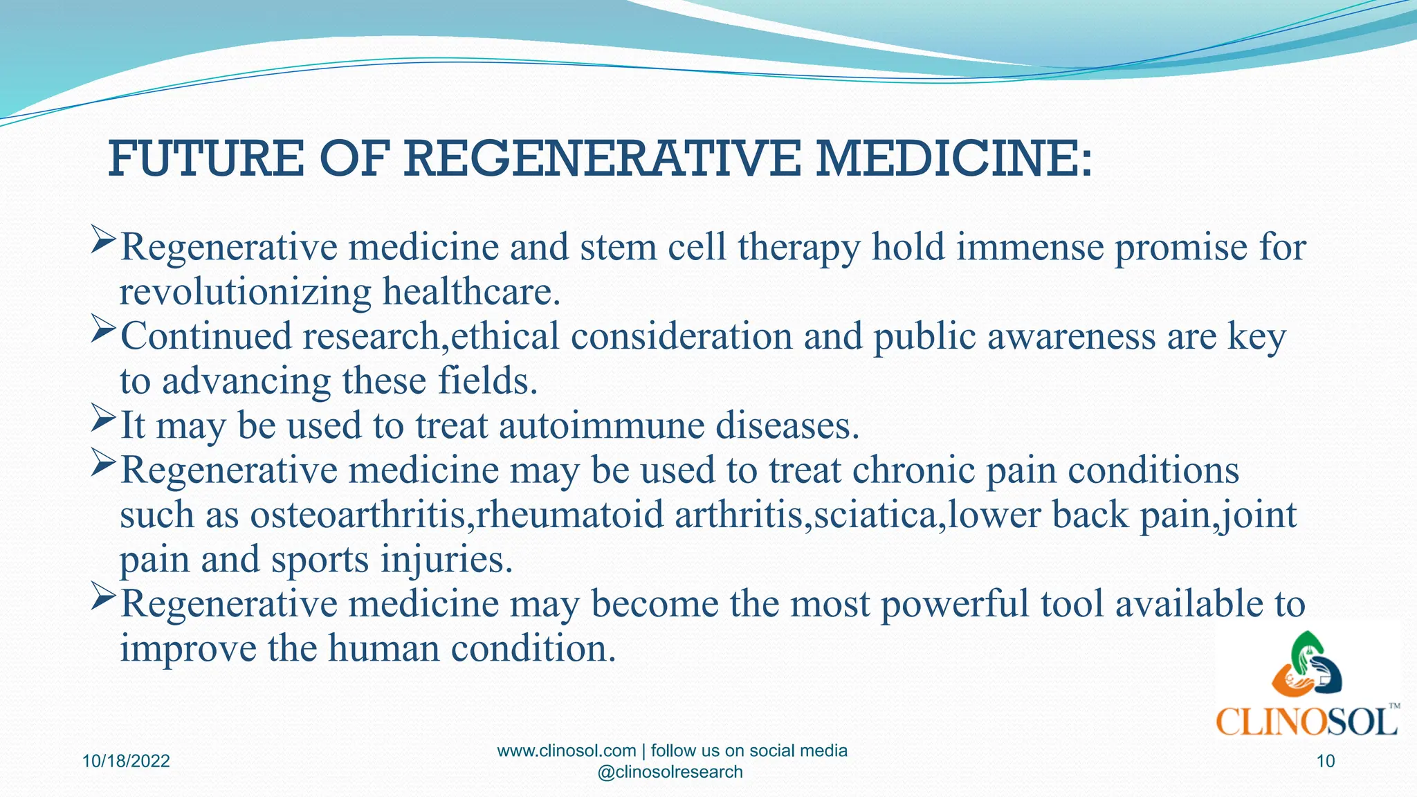 Regenerative Medicine and Stem Cell Therapy: Unlocking the Body's ...