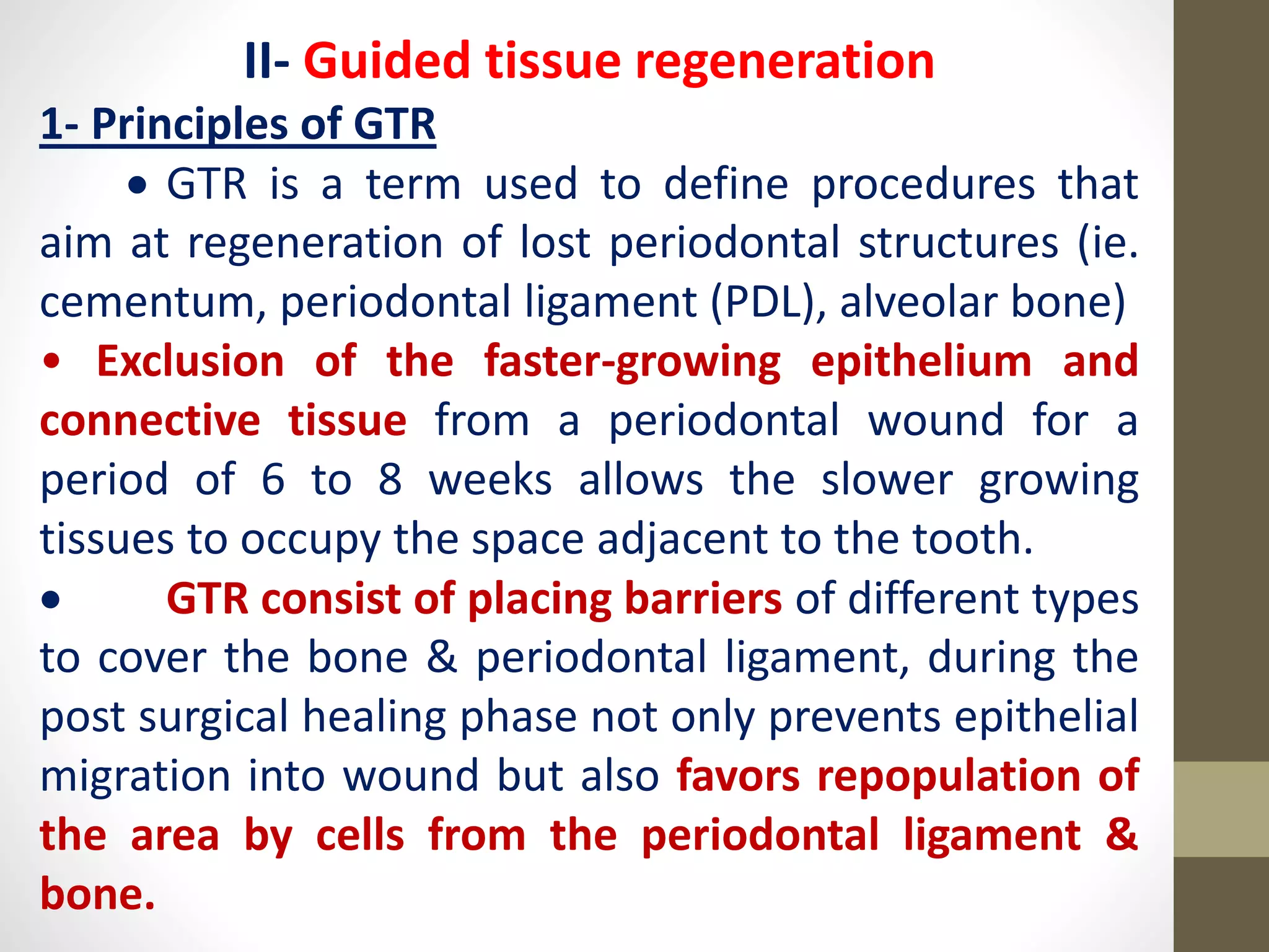 Regenerative techniques for periodontal therapy | PPTX