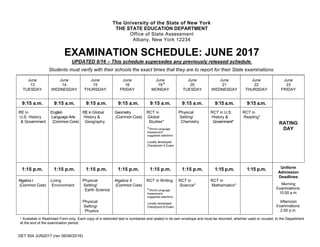 Regents Exam Schedule June 2022 Regents Prep New York - Nys Regents Exams