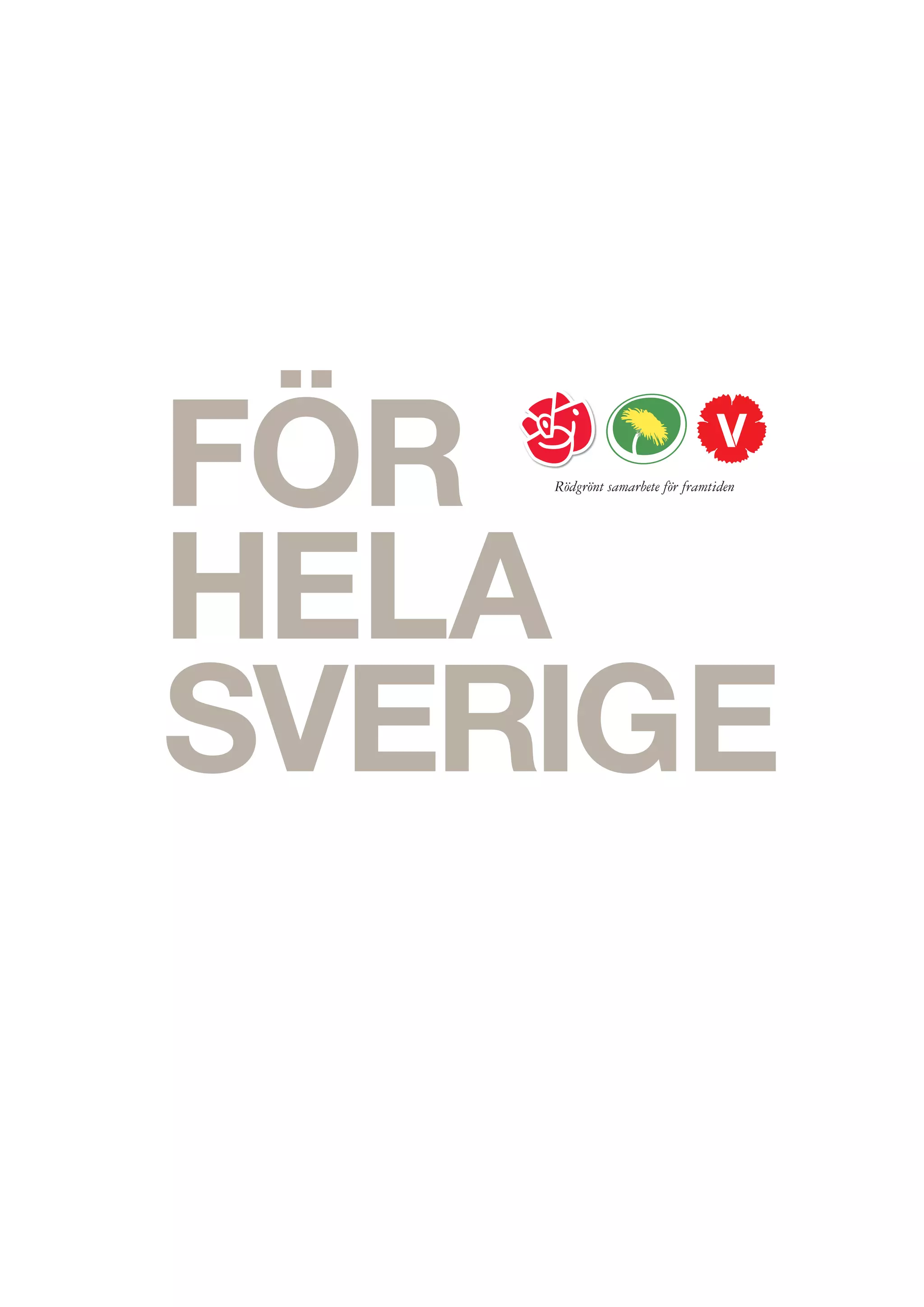 Rödgrön Regeringsplattform 2011-2014