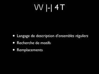 Petite introduction aux expressions rationnelles