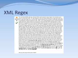 XML Regex
 