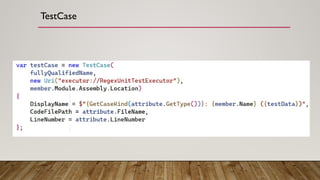 How to automatically create and run Regular Expression unit tests | PPTX