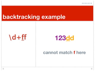 backtracking example


 d+ff           123
                 123dd

            cannot match f here
 