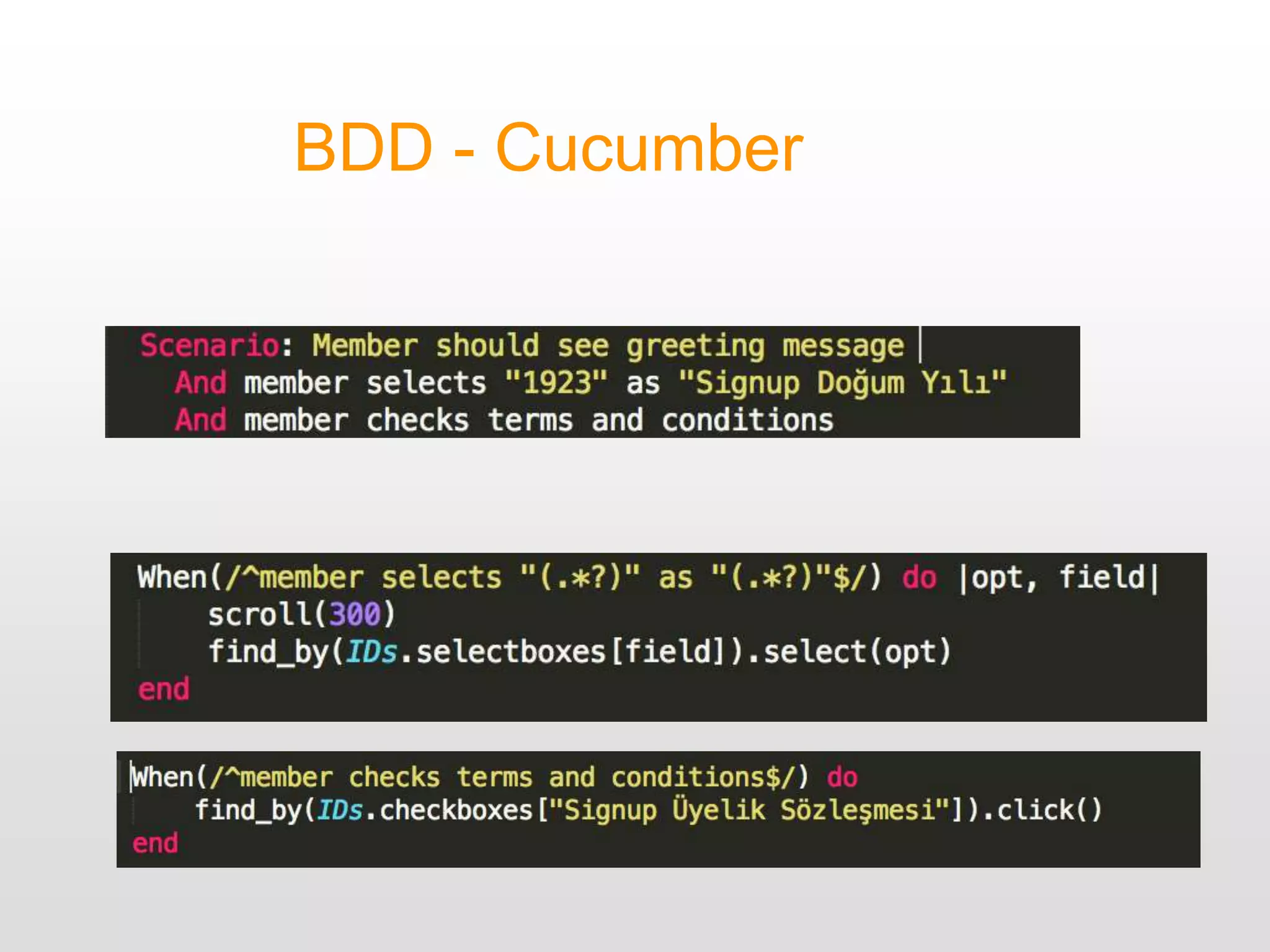 BDD - Cucumber
 