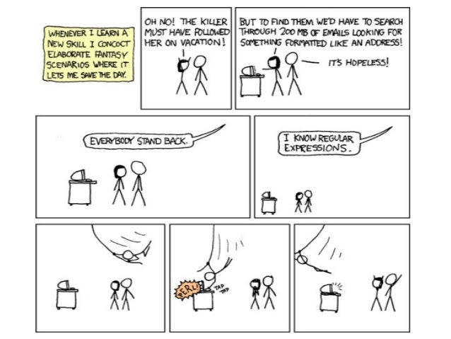 Everybody stands back I know regular expressions