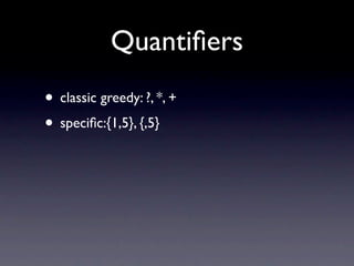 Advanced Regular Expressions Redux