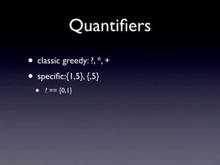 Advanced Regular Expressions Redux