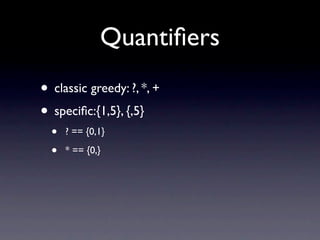 Advanced Regular Expressions Redux