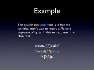 Advanced Regular Expressions Redux
