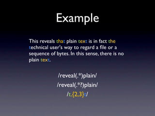 Advanced Regular Expressions Redux