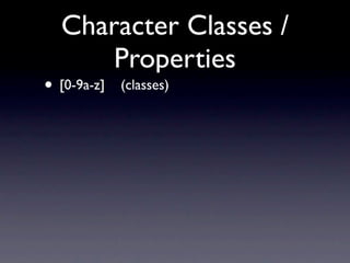 Advanced Regular Expressions Redux