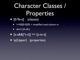 Advanced Regular Expressions Redux