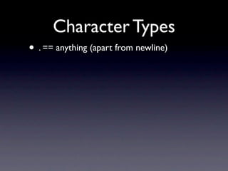 Advanced Regular Expressions Redux