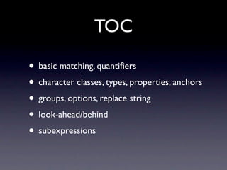 Advanced Regular Expressions Redux
