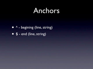 Advanced Regular Expressions Redux