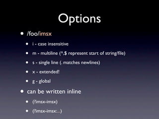 Advanced Regular Expressions Redux