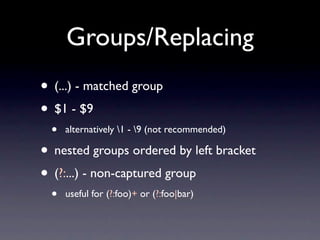 Advanced Regular Expressions Redux