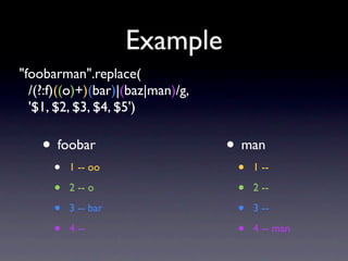 Advanced Regular Expressions Redux