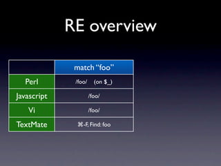 Advanced Regular Expressions Redux