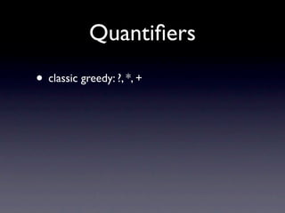 Advanced Regular Expressions Redux