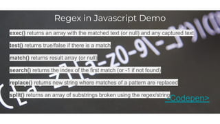 Regex - Regular Expression Basics | PPT