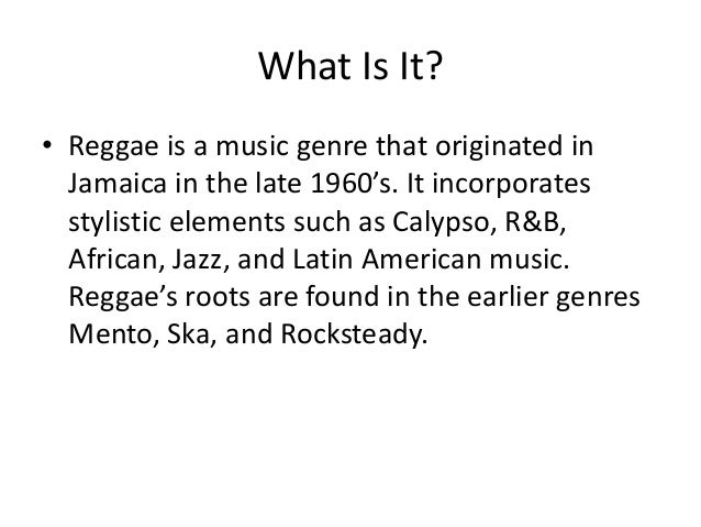 What is reggae music?