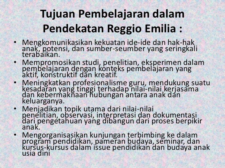 Mengenal Pendekatan Reggio Emilia Untuk Pembelajaran Anak Usia Dini
