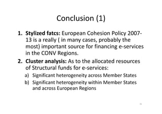 EU Cohesion Policy 2007-13 and public e-services development