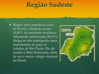 Apresenta clima úmido e vegetação exuberante, à medida que avança para o oeste. O clima e zona da mata é tropical úmido, com chuvas mais freqüentes no outono e invernoRegião Nordeste é a mais pobre do paísA cultura nordestina, é um atrativo à parte para o turista. Em cada estado, há danças e hábitos seculares preservados