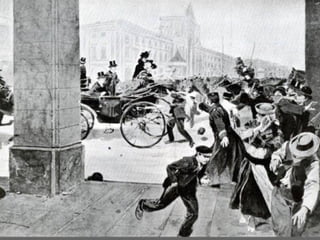 Um homem de barbas (Manuel Boiça), passada a carruagem dirigiu-se para o meio da rua tirou a carabina que tinha escondida na capa, pôs o joelho  no chão e apontou a arma. . 